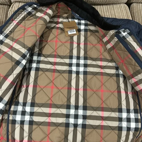 Burberry Brown Checkered Shirt Jacket